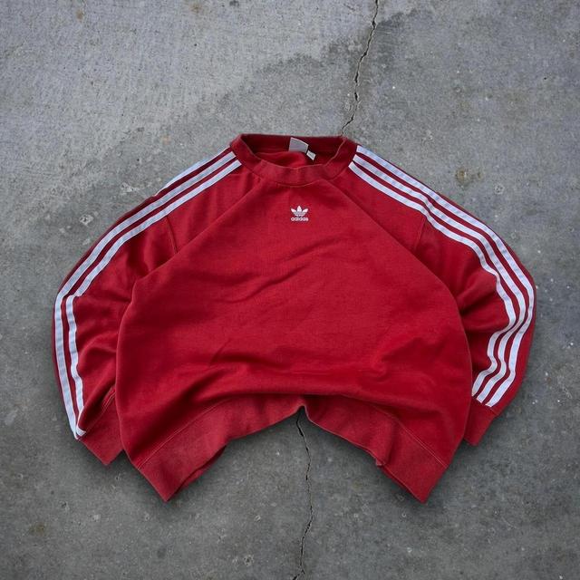 Adidas Women's Sweatshirt - Red/White - 12 on Productcaster.