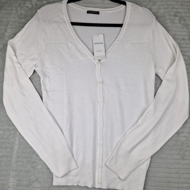 Deadstock Women's Cardigan - White - M on Productcaster.