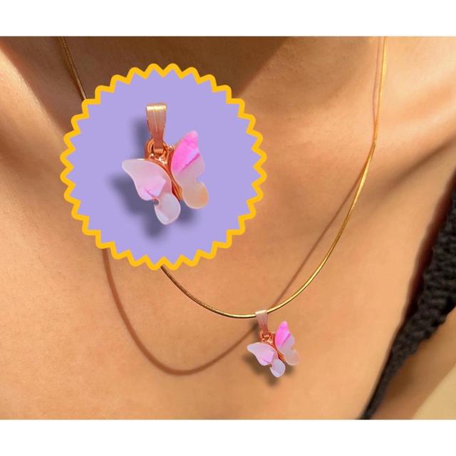 Women's Necklace - Pink/Gold on Productcaster.