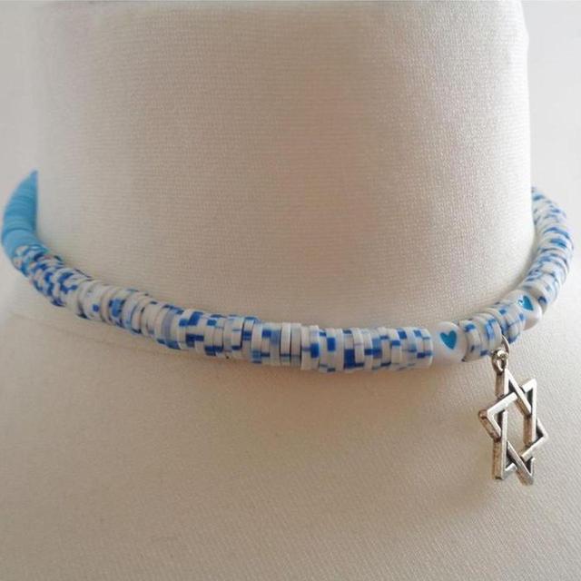 Handmade Women's Necklace - Blue on Productcaster.