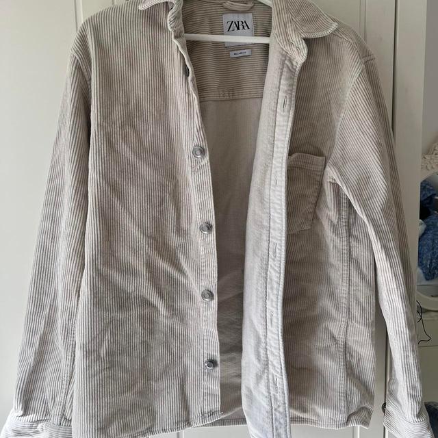 Zara Men's Shacket Jacket - Cream - S on Productcaster.