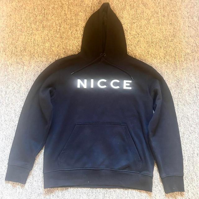 NICCE Men's Hoodie - Black/White - M on Productcaster.