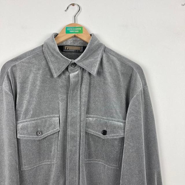 Vintage Men's Shirt - Silver - M on Productcaster.