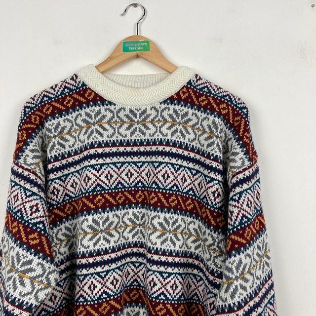 Vintage Men's Jumper - Cream - L on Productcaster.