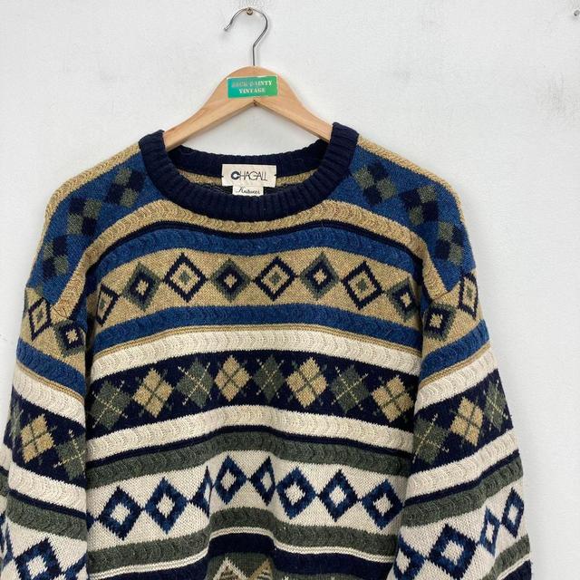 Vintage Men's Jumper - Navy - L on Productcaster.