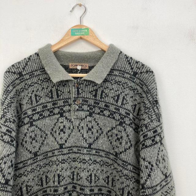 Vintage Men's Jumper - Grey - L on Productcaster.