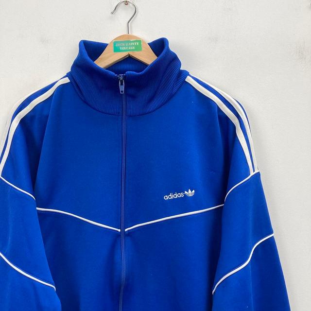 Adidas Men's Lightweight Jacket - Blue/White - L on Productcaster.