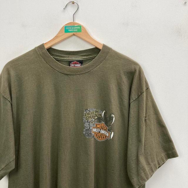 Harley Davidson Men's T-shirt - Khaki/Multi - L on Productcaster.