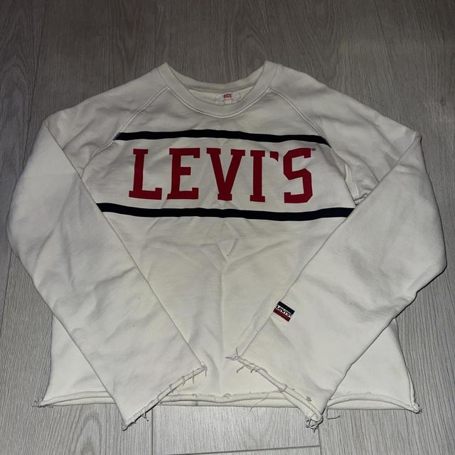 Levi's Women's Jumper - Cream/Red - M on Productcaster.