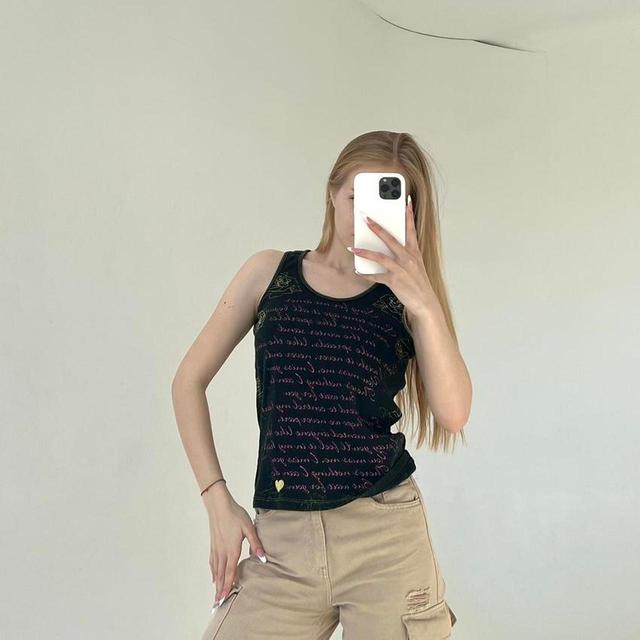 Vintage Women's Crop top - Black - S on Productcaster.