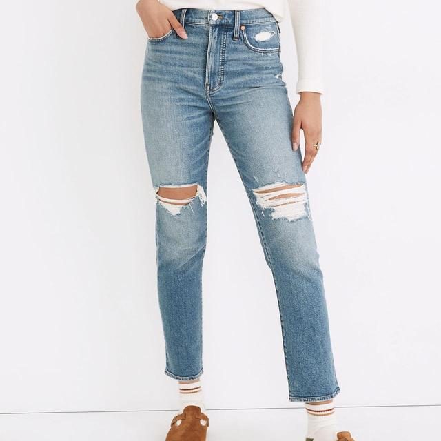 Madewell Women's High waisted Distressed Jeans - Blue - 25" on Productcaster.