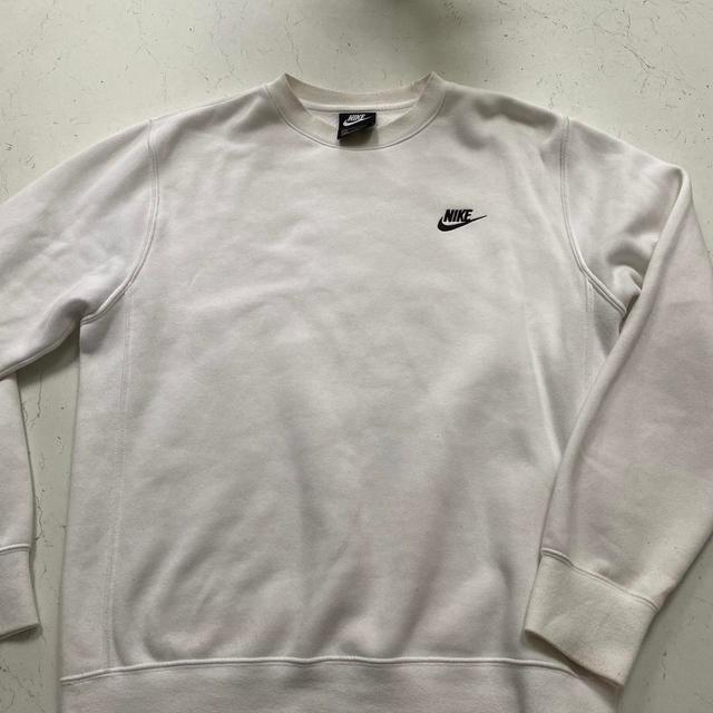 Nike Men's Sweatshirt - White - S on Productcaster.