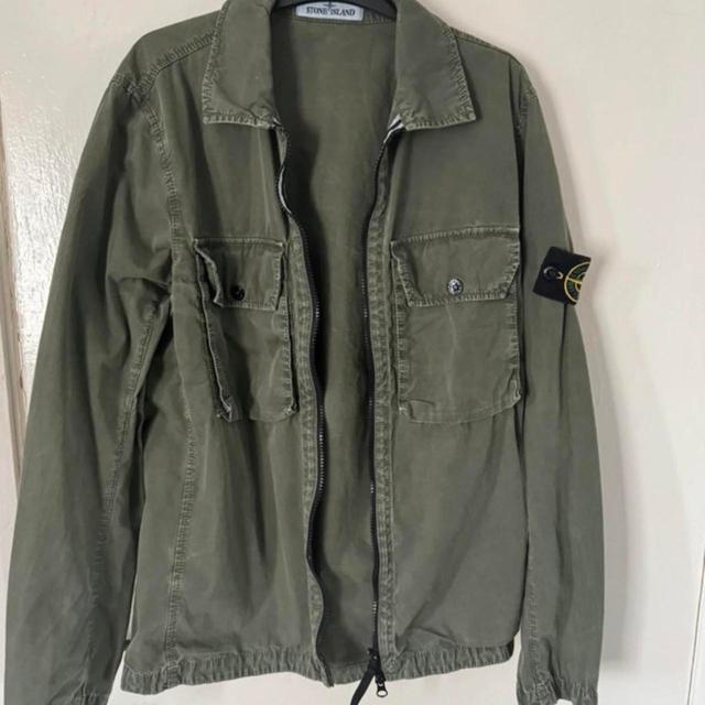 Stone Island Men's Shacket Jacket - Khaki/Green - S on Productcaster.