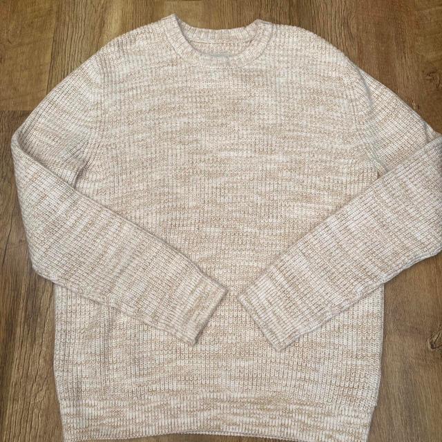 Hollister Co. Men's Jumper - Cream/Tan - M on Productcaster.