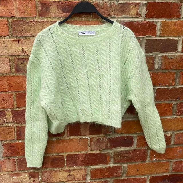 Zara Women's Jumper - Green - 12 on Productcaster.