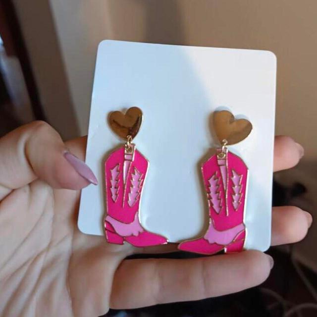 Women's Earrings - Pink on Productcaster.