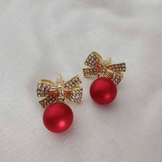 Women's Earrings - Red/Multi on Productcaster.