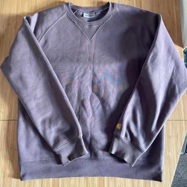 Carhartt WIP Men's Sweatshirt - Purple/Grey - L on Productcaster.