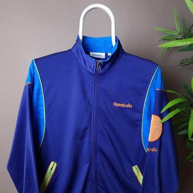 Reebok Men's Windbreaker Jacket - Purple/Blue - XXS on Productcaster.