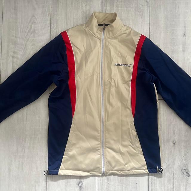 BoohooMAN Men's Jacket - Cream/Navy - L on Productcaster.