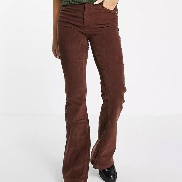 Bershka Women's Flare Trousers - Brown - UK 8 on Productcaster.