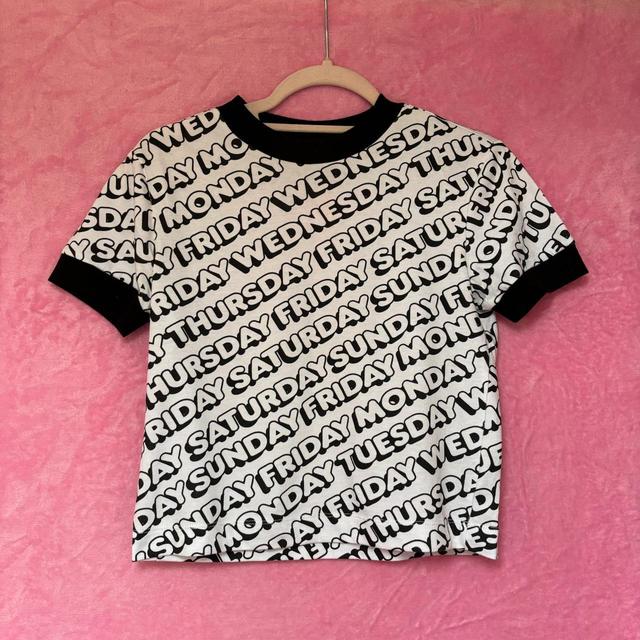 Lazy Oaf Women's T-shirt - Black/White - S on Productcaster.