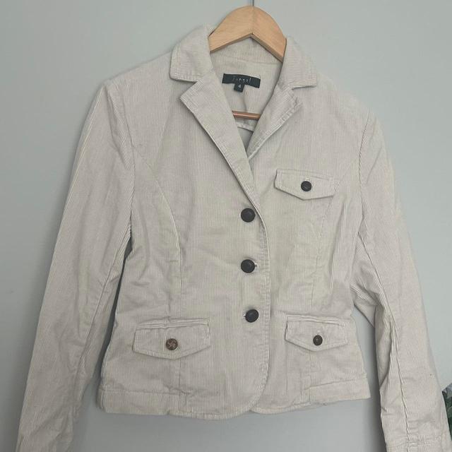 Vintage Women's Tailored jacket - Cream - UK 8 on Productcaster.