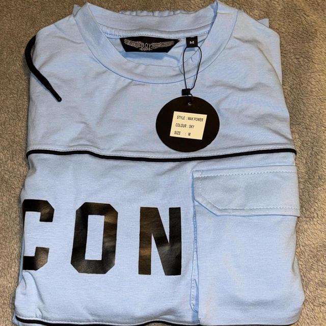 Icon Brand Men's T-shirt - Blue/Black - L on Productcaster.