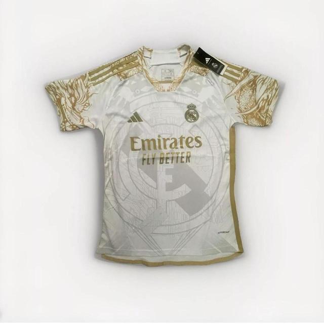 Adidas Men's T-shirt - White/Gold - S on Productcaster.