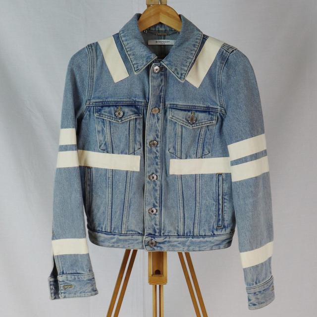 Givenchy Women's Bomber Jacket - Blue/White - UK 10 on Productcaster.