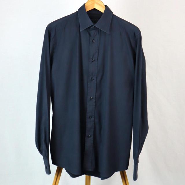 Prada Men's Shirt - Blue/Navy - L on Productcaster.