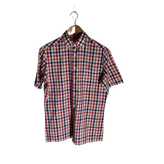 Van Heusen Men's Shirt - Red/Navy - M on Productcaster.