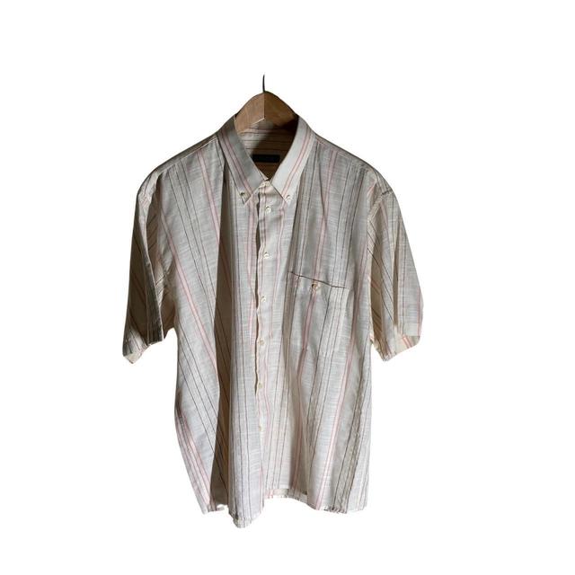 Vintage Men's Shirt - White/Pink - L on Productcaster.