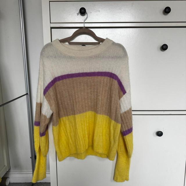 Anthropologie Women's Jumper - Yellow/Cream - 10 on Productcaster.