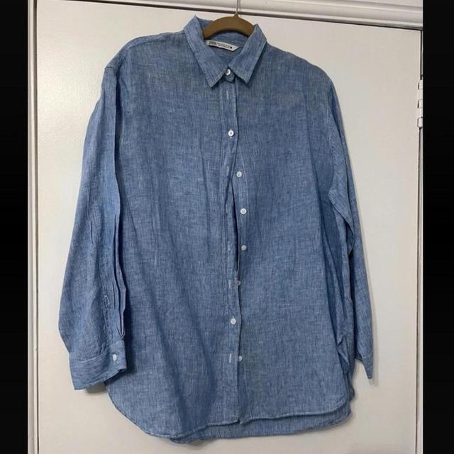 Zara Women's Shirt - Blue - XS on Productcaster.