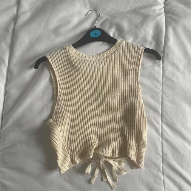 Primark Women's Crop top - Cream/Tan - 8 on Productcaster.