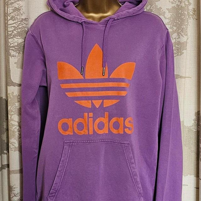 Adidas Women's Hoodie - Orange/Purple - S on Productcaster.