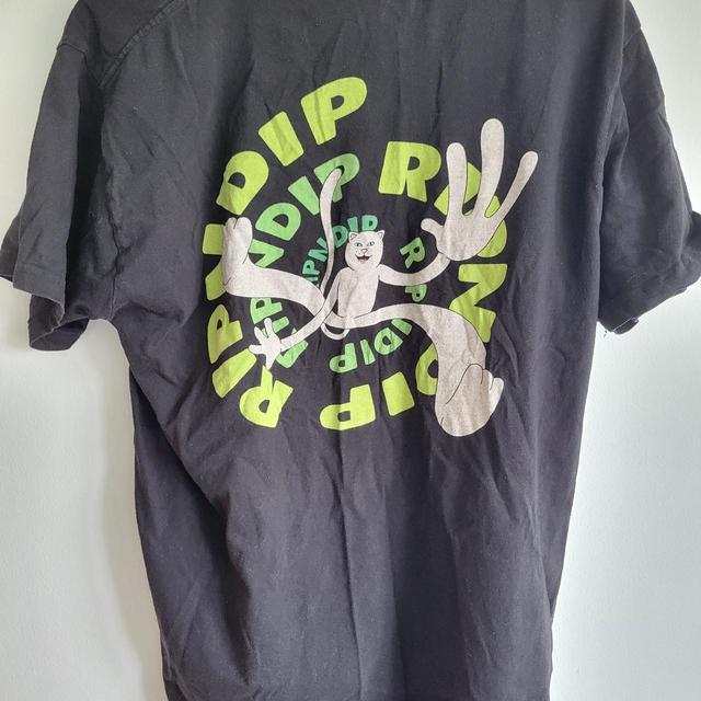 RIPNDIP Men's T-shirt - Black/Green - L on Productcaster.