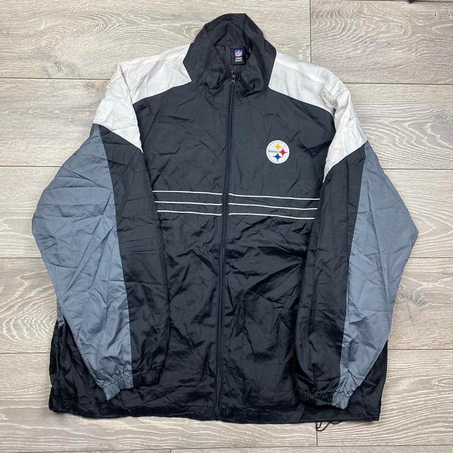 NFL Men's Lightweight Jacket - Black/Grey - XXL on Productcaster.