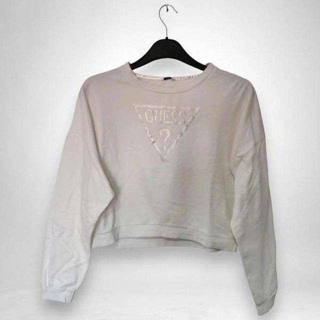 Guess Women's Sweatshirt - White - S on Productcaster.