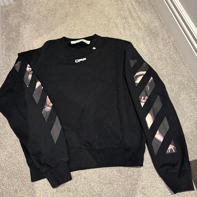 Off-White Men's Jumper - Black - M on Productcaster.