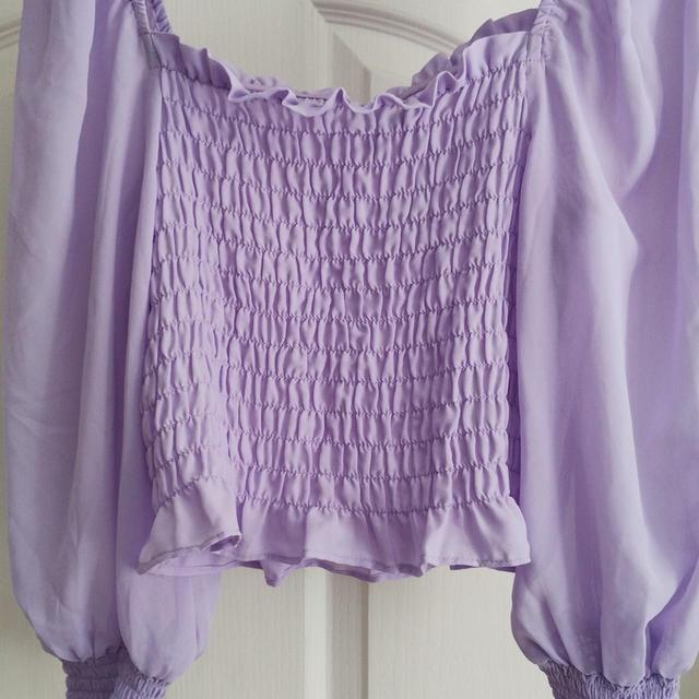 H&M Women's Crop top - Purple - S on Productcaster.