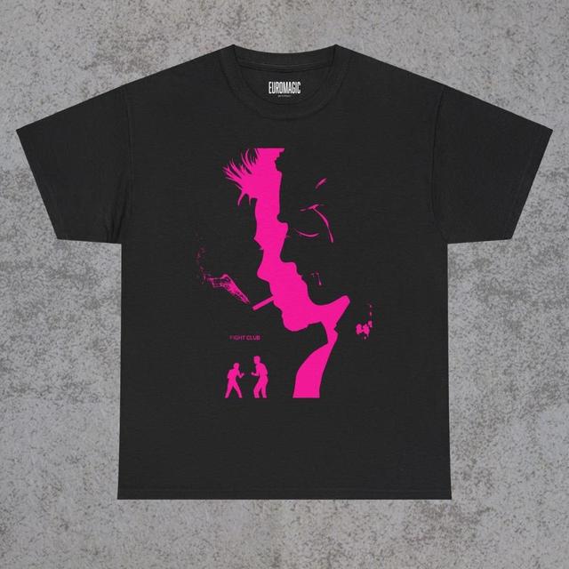 Vintage Men's T-shirt - Black/Pink - XL on Productcaster.