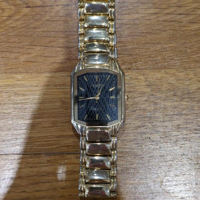 Vintage Women's Analogue Watch - Black/Gold on Productcaster.