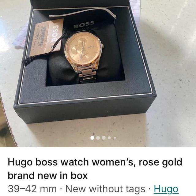 Hugo Boss Women's Analogue Watch - Gold/Pink on Productcaster.