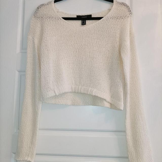 Forever 21 Women's Sweatshirt - White - 10 on Productcaster.