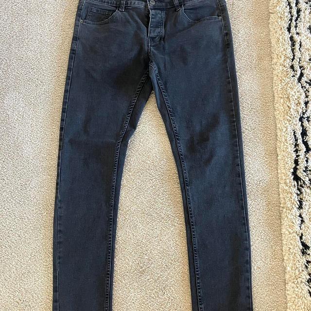 Men's Skinny Jeans - Black - 34" on Productcaster.