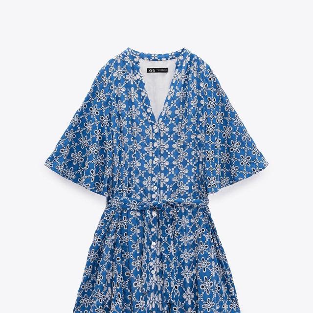 Zara Women's Cotton Dress - Blue - S on Productcaster.