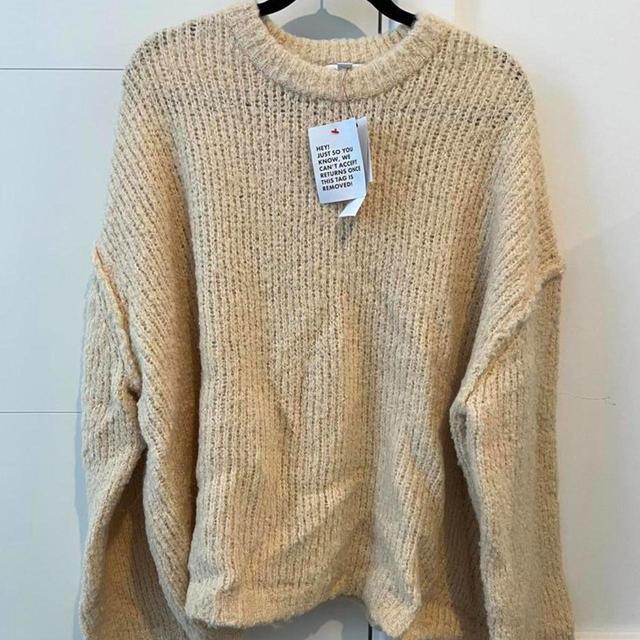 Topshop Women's Jumper - Cream/White - S on Productcaster.