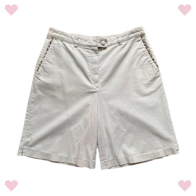 Burberry Women's Shorts - Cream/Brown - UK 8 on Productcaster.